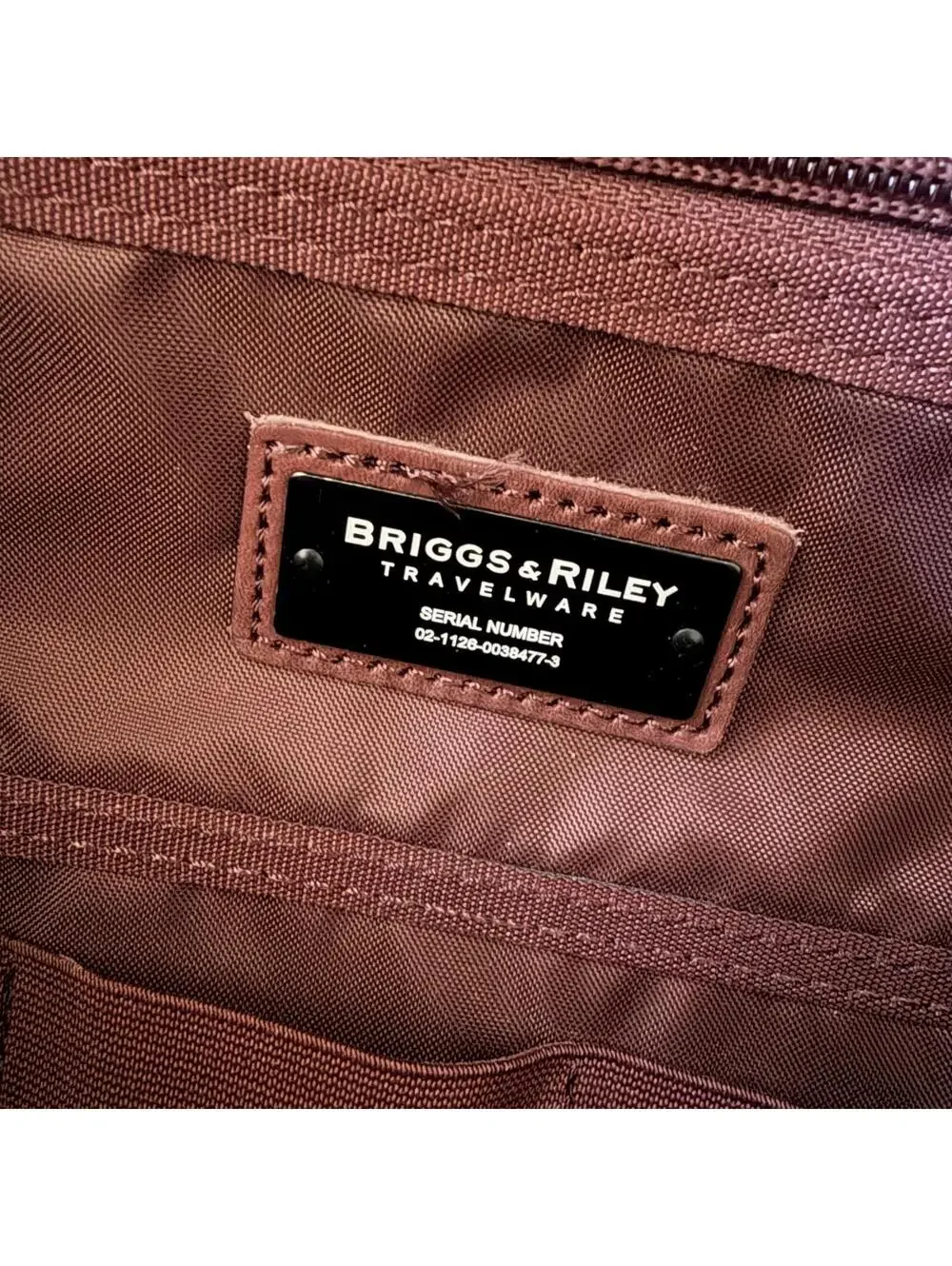 Briggs & Riley Travel Bag Hanging Tote Crossbody Strap Ballistic Burgundy Unisex